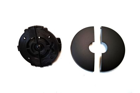 Plissé sluiting zwart